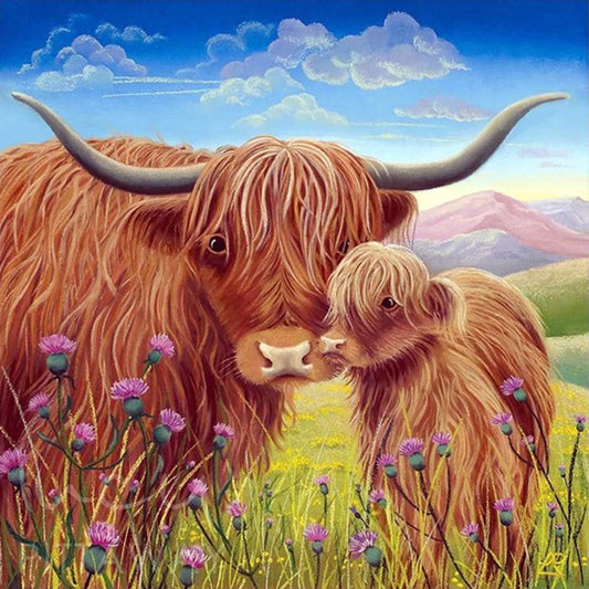 Highland Yak - Full Square Drill Diamond Painting 50*50CM