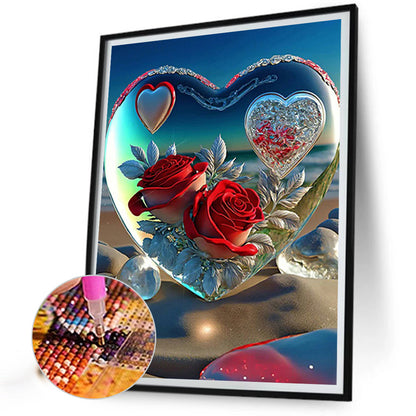Love Rose - Full Square Drill Diamond Painting 30*40CM