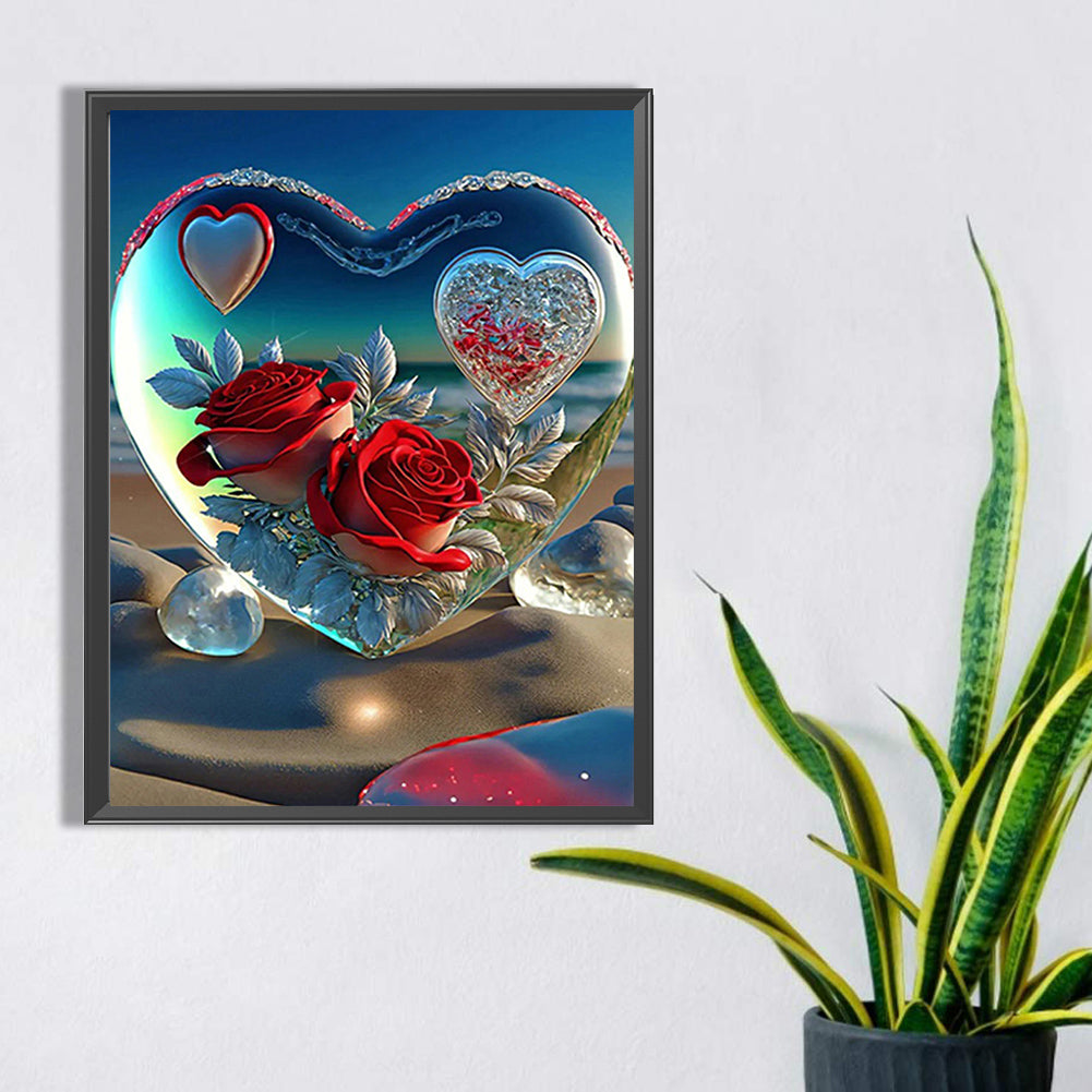 Love Rose - Full Square Drill Diamond Painting 30*40CM