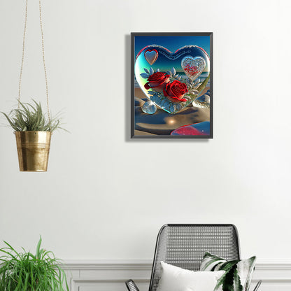 Love Rose - Full Square Drill Diamond Painting 30*40CM
