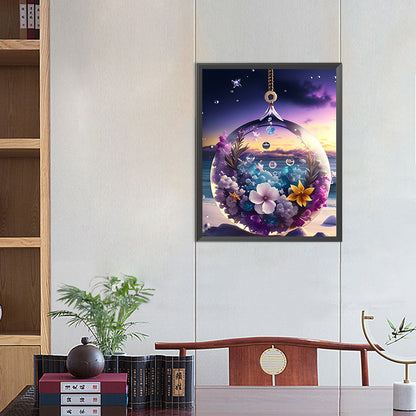 Flower Pendant - Full Square Drill Diamond Painting 40*50CM