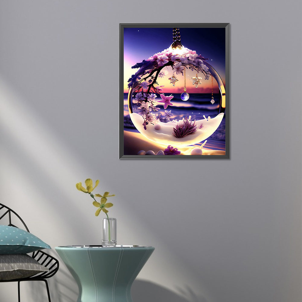 Flower Pendant - Full Square Drill Diamond Painting 40*50CM