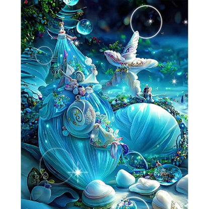 Blue Shell - Full Square Drill Diamond Painting 40*50CM