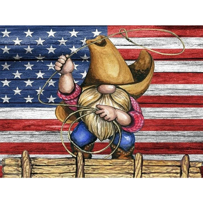 Cowboy Gnome - Full Round Drill Diamond Painting 40*30CM