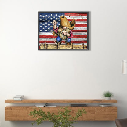 Cowboy Gnome - Full Round Drill Diamond Painting 40*30CM