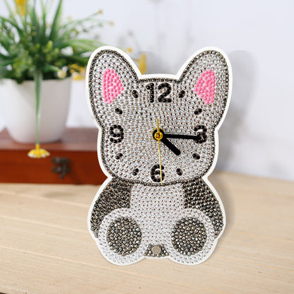 DIY Crystal Diamond Clock Art Craft Set 5D Diamond Art Mosaic Clock Cartoon Gift