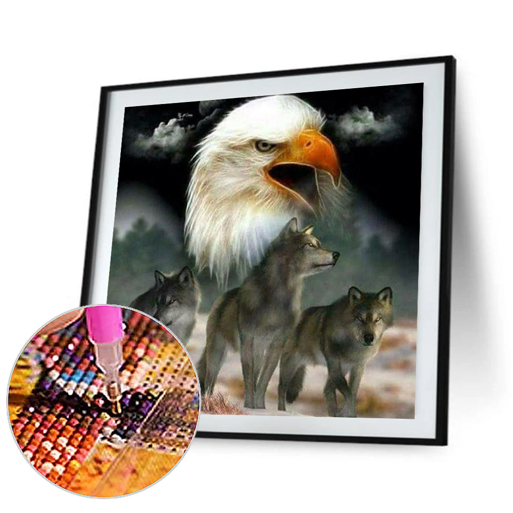 Eagle And Wolf - Full Round Drill Diamond Painting 60*60CM