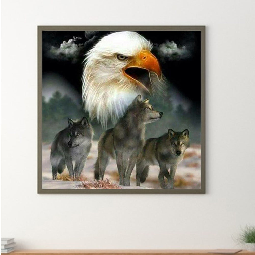 Eagle And Wolf - Full Round Drill Diamond Painting 60*60CM