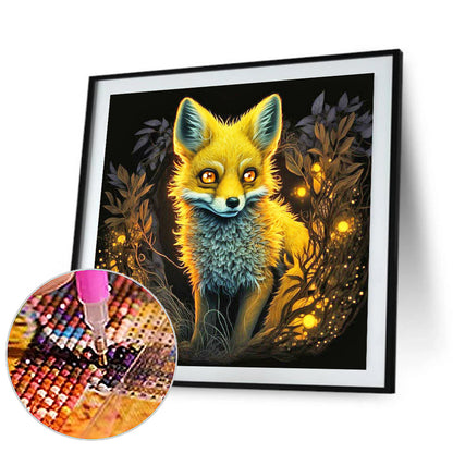 Fox In Light - Full Round Drill Diamond Painting 30*30CM