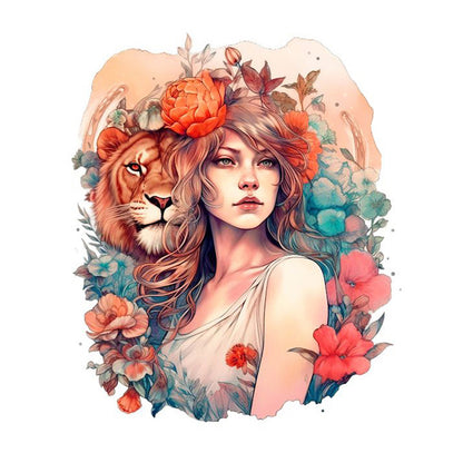 Beauty And The Lion - Full Square Drill Diamond Painting 30*40CM