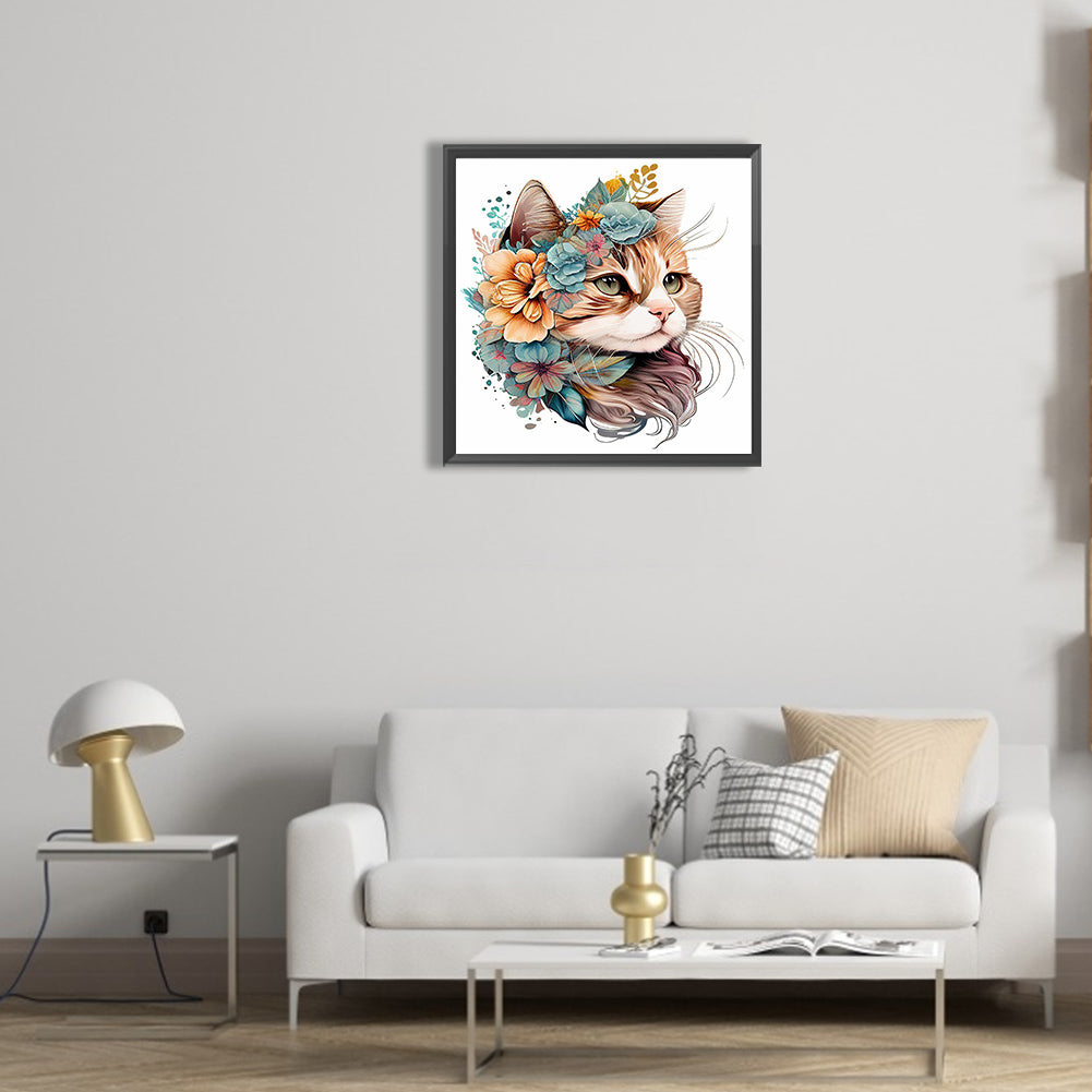 The Cat - Full Round Drill Diamond Painting 30*30CM