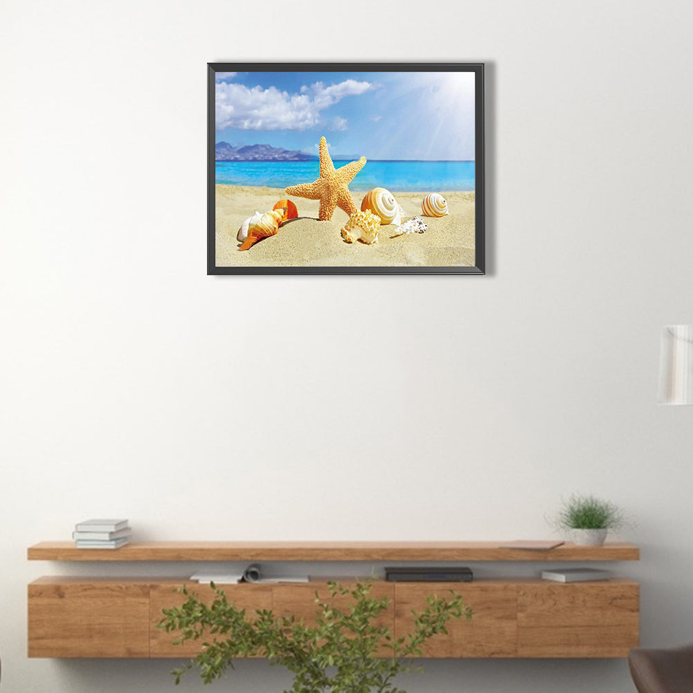 Beach Sea Shells - Full Round Drill Diamond Painting 40*30CM