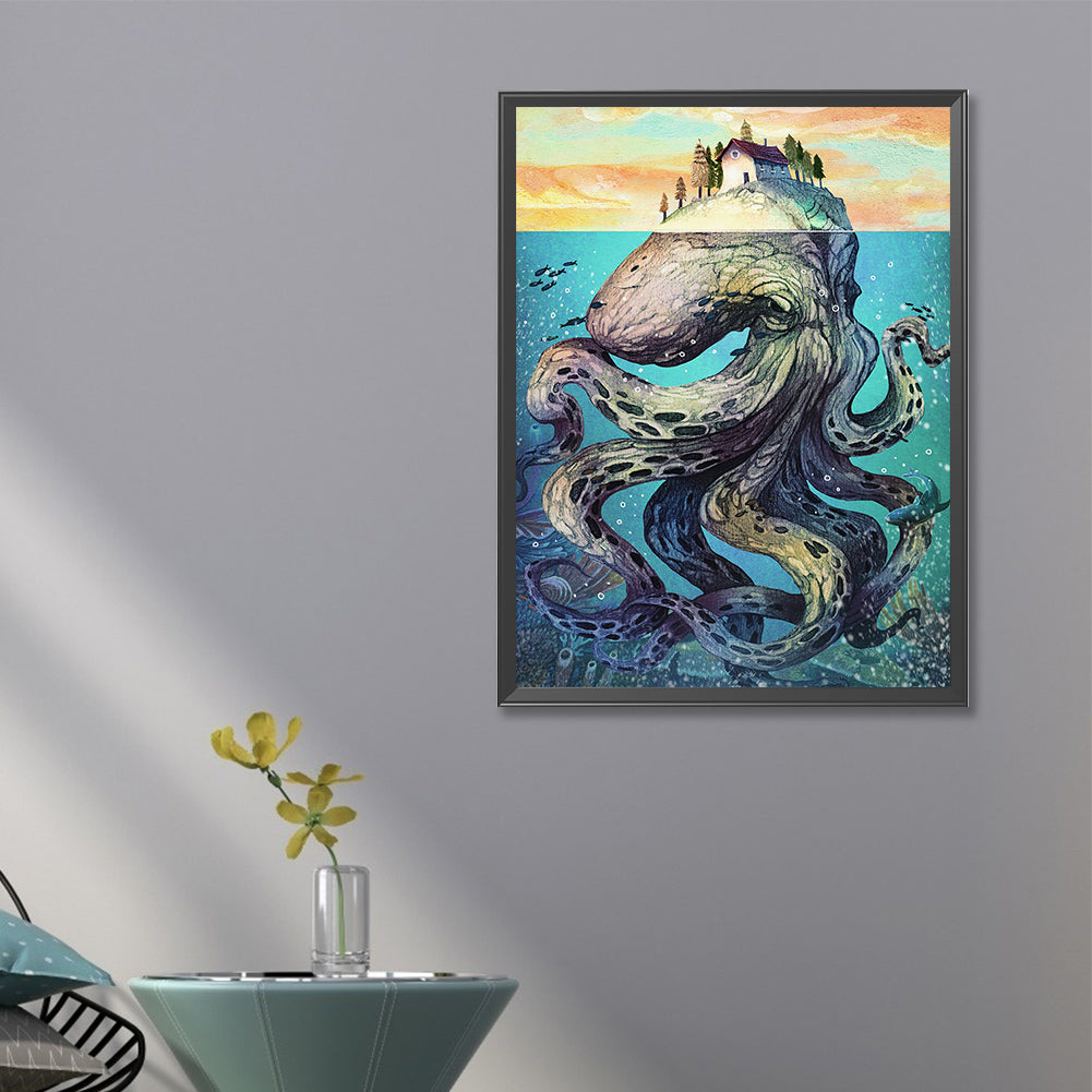 Underwater World Octopus - Full Round Drill Diamond Painting 40*60CM
