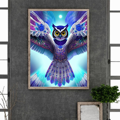 Spread Wings Owl - Full Round Drill Diamond Painting 30*40CM