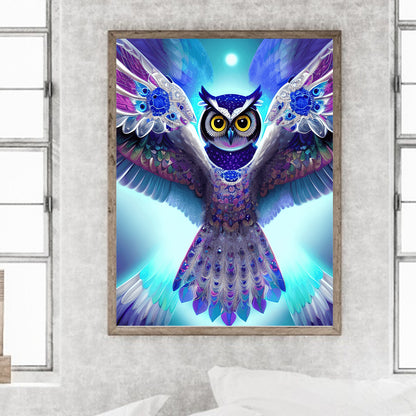 Spread Wings Owl - Full Round Drill Diamond Painting 30*40CM