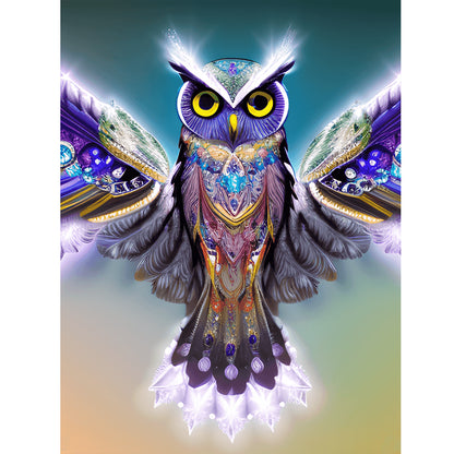 Spread Wings Owl - Full Round Drill Diamond Painting 30*40CM