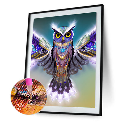 Spread Wings Owl - Full Round Drill Diamond Painting 30*40CM