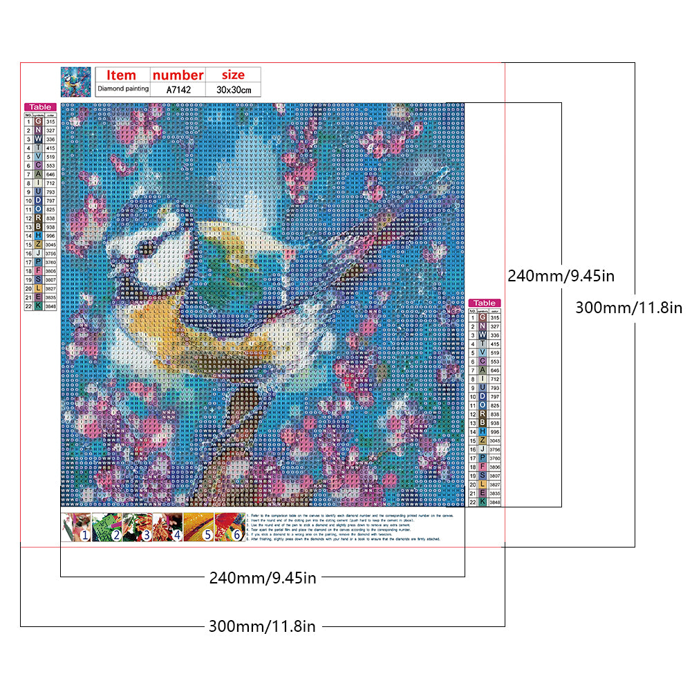 Sparrow - Full Round Drill Diamond Painting 30*30CM