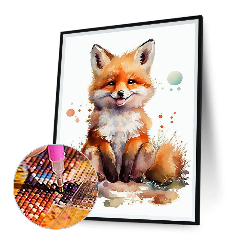 Naughty Fox - Full Round Drill Diamond Painting 30*40CM