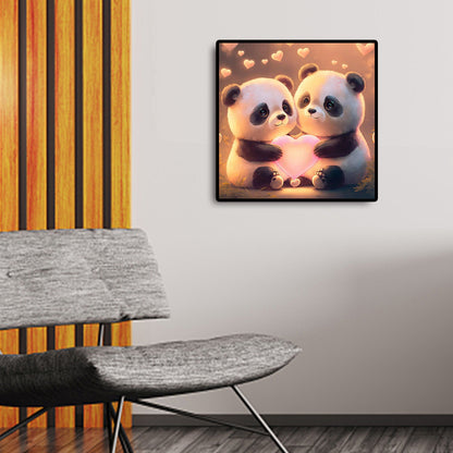 Two Red Pandas - Full Round Drill Diamond Painting 30*30CM