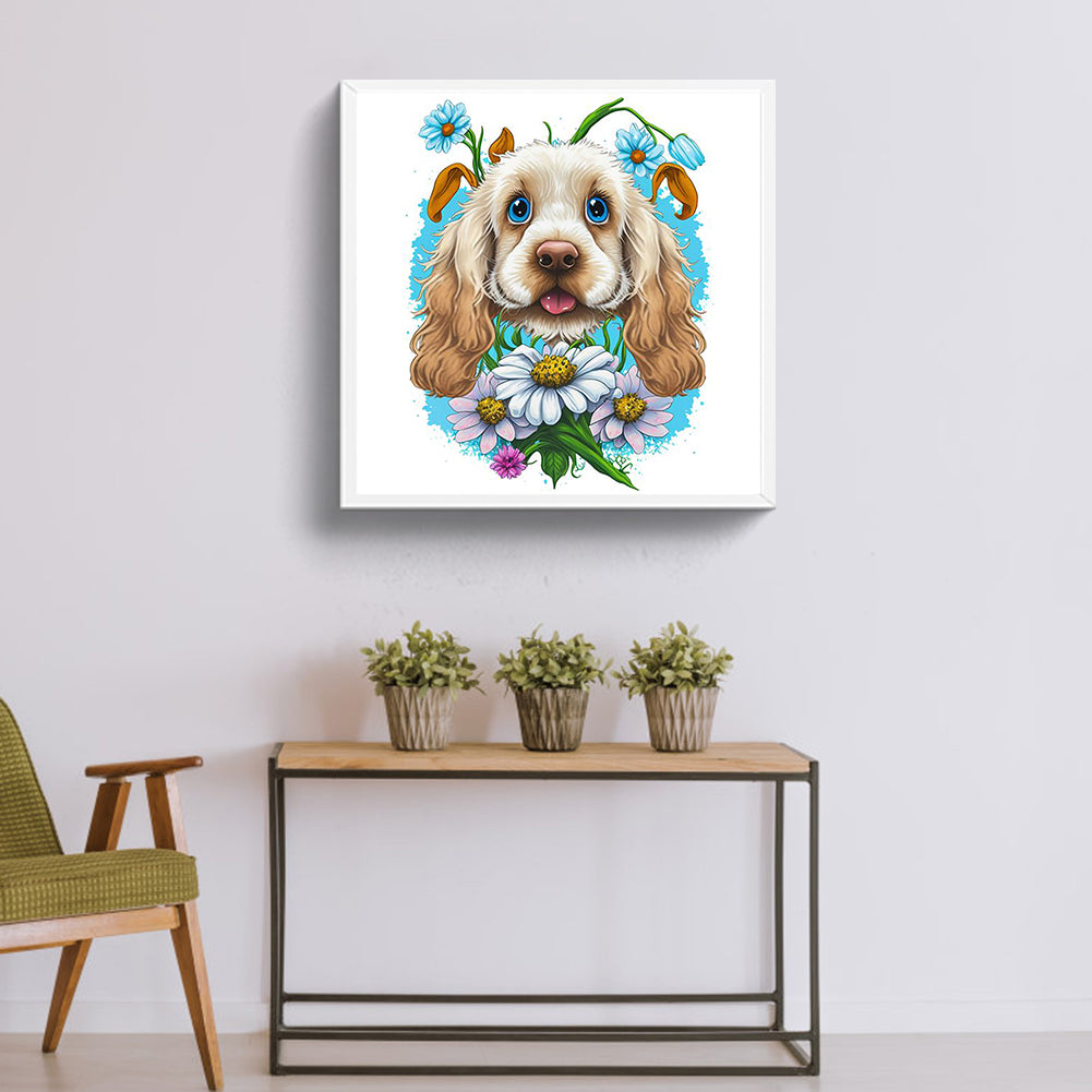 Dog - Full Round Drill Diamond Painting 30*30CM