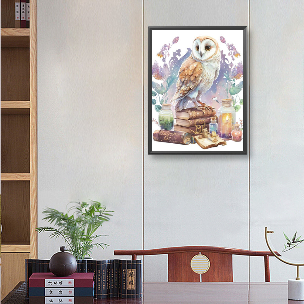 Owl - Full Round Drill Diamond Painting 30*40CM