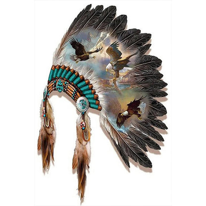 Indian Headdress - Full Square Drill Diamond Painting 20*30CM