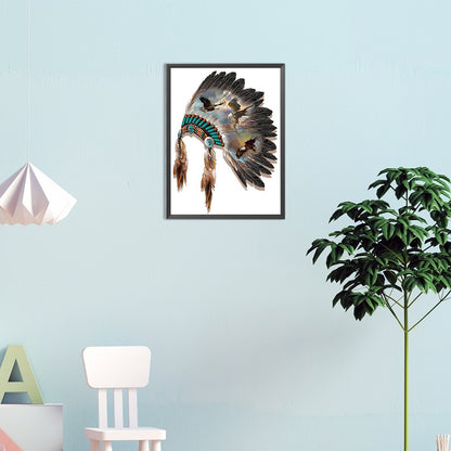 Indian Headdress - Full Square Drill Diamond Painting 20*30CM