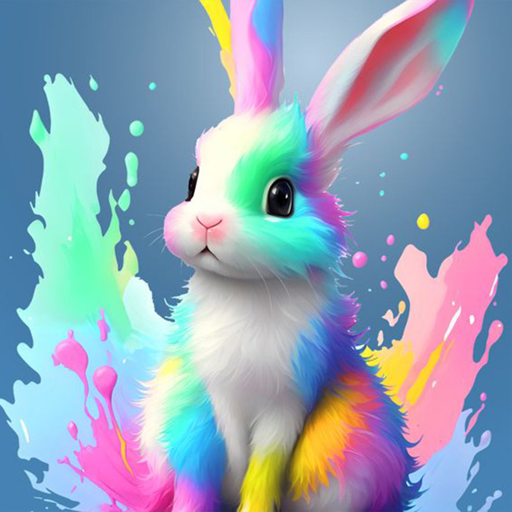 Bunny Under Paint - Full Round Drill Diamond Painting 30*30CM