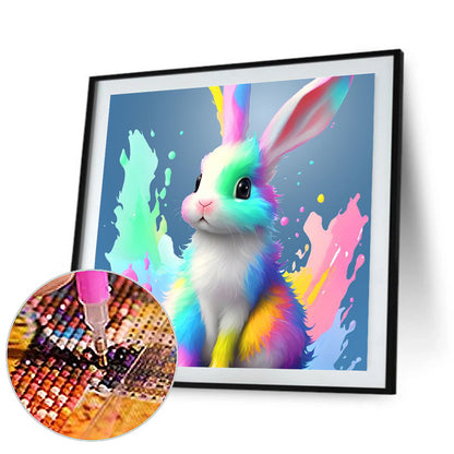 Bunny Under Paint - Full Round Drill Diamond Painting 30*30CM