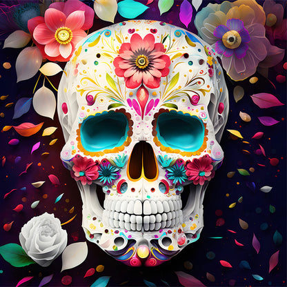 Personalized Skull - Full Round Drill Diamond Painting 30*30CM