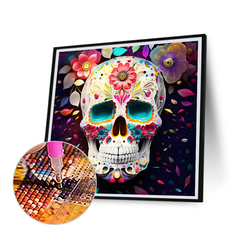 Personalized Skull - Full Round Drill Diamond Painting 30*30CM