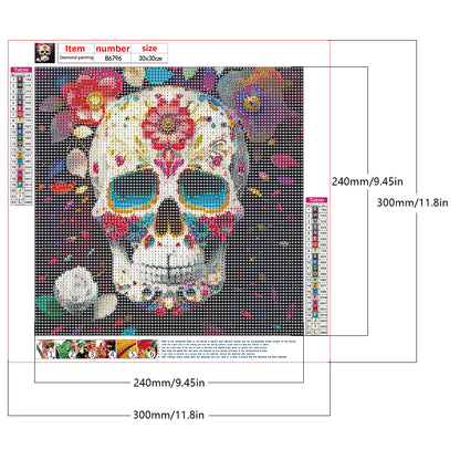 Personalized Skull - Full Round Drill Diamond Painting 30*30CM