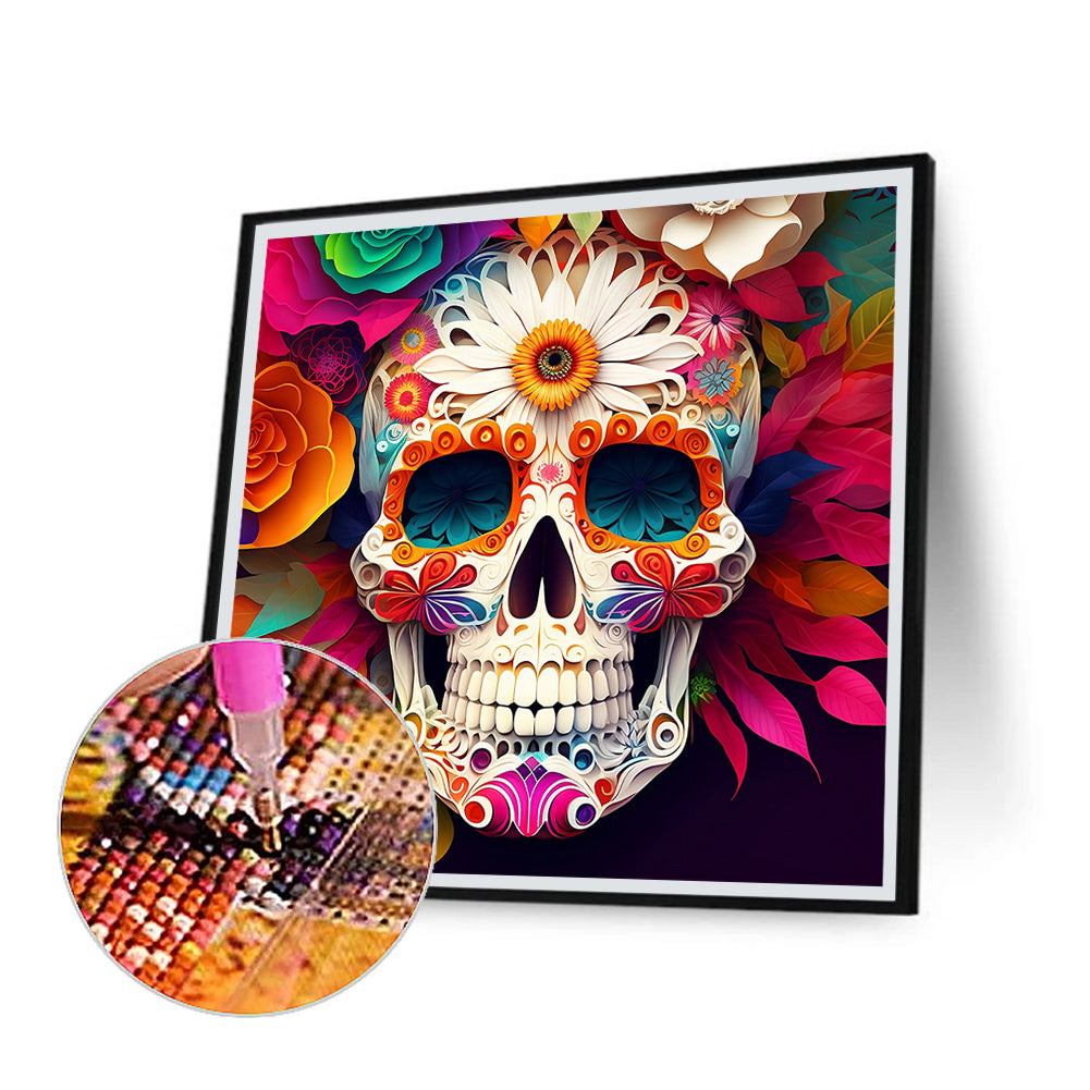 Personalized Skull - Full Round Drill Diamond Painting 30*30CM
