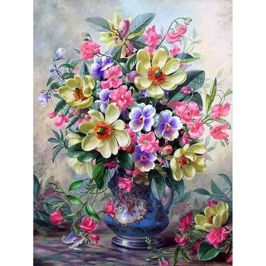 Vase Bouquet - Full Round Drill Diamond Painting 30*40CM
