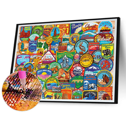 Badge - Full Round Drill Diamond Painting 40*30CM