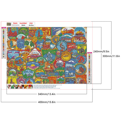 Badge - Full Round Drill Diamond Painting 40*30CM