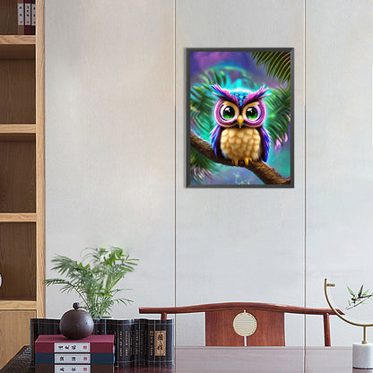 Owl - Full Round Drill Diamond Painting 30*40CM