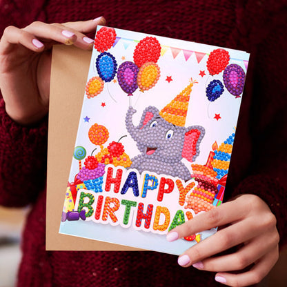 DIY Diamond Art Cards Handmade Birthday 5D Diamond Painting Kits Christmas Cards