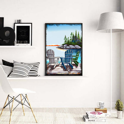 Beach Chair - Full Round Drill Diamond Painting 30*40CM