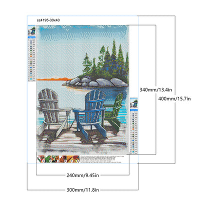 Beach Chair - Full Round Drill Diamond Painting 30*40CM