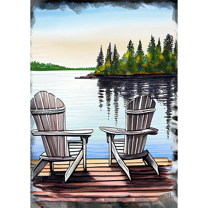 Beach Chair - Full Round Drill Diamond Painting 30*40CM