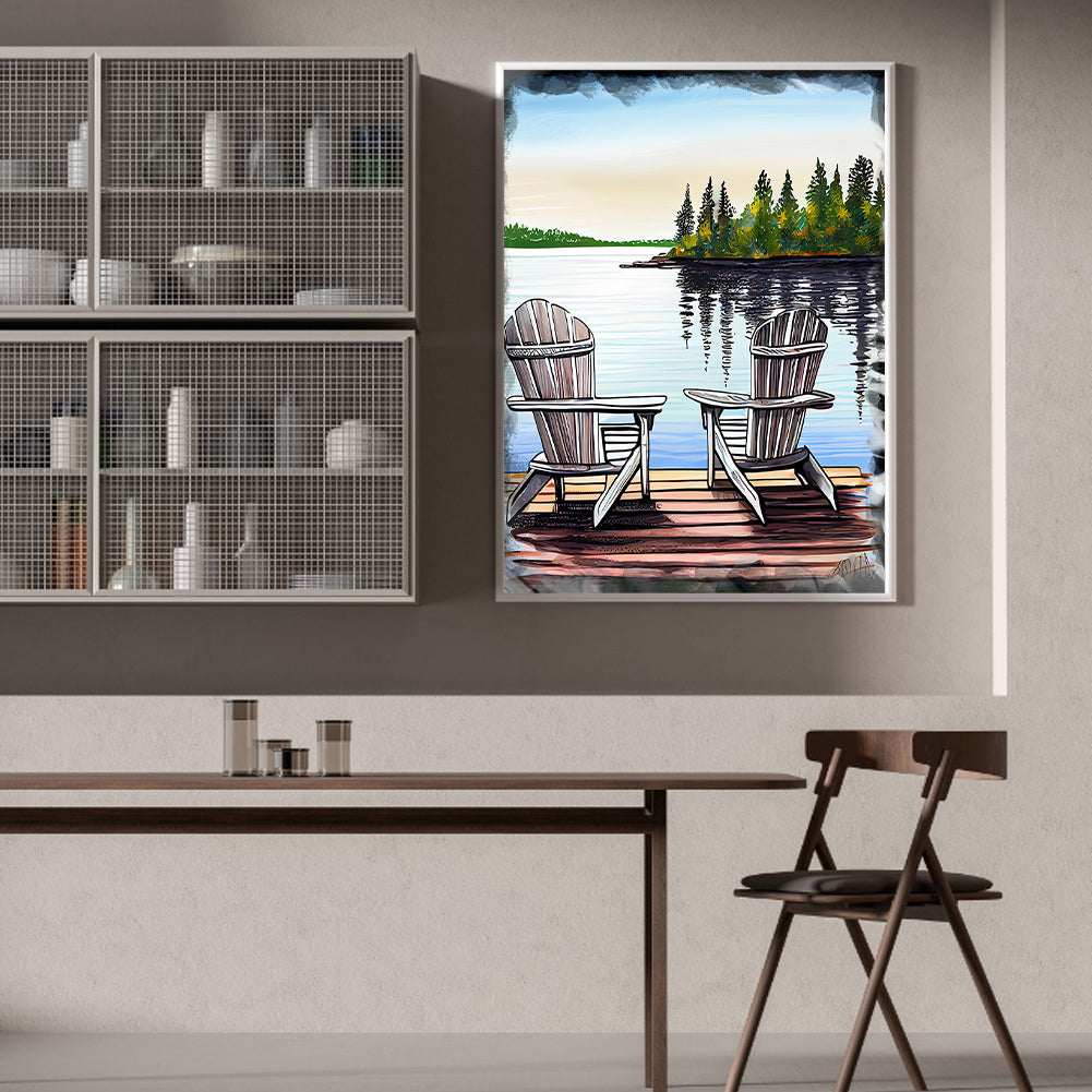 Beach Chair - Full Round Drill Diamond Painting 30*40CM