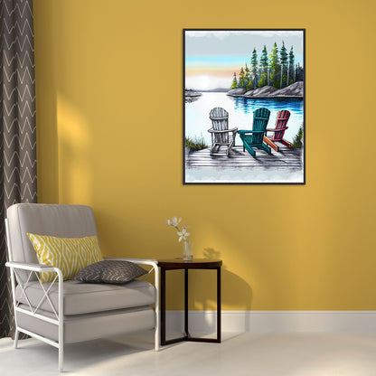 Beach Chair - Full Round Drill Diamond Painting 30*40CM