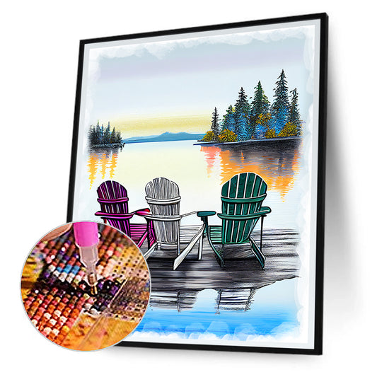 Beach Chair - Full Round Drill Diamond Painting 30*40CM