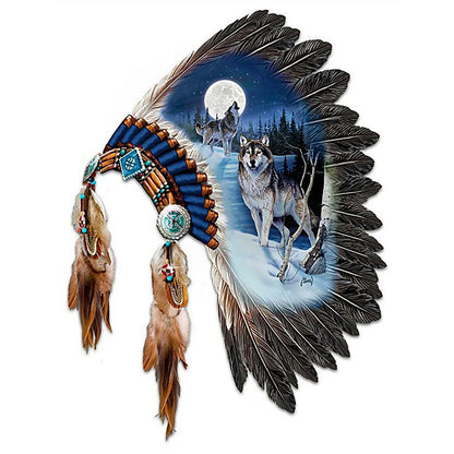 Indian Headdress - Full Square Drill Diamond Painting 30*40CM