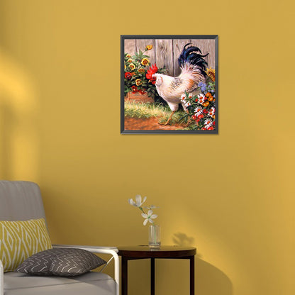 Rooster - Full Round Drill Diamond Painting 30*30CM