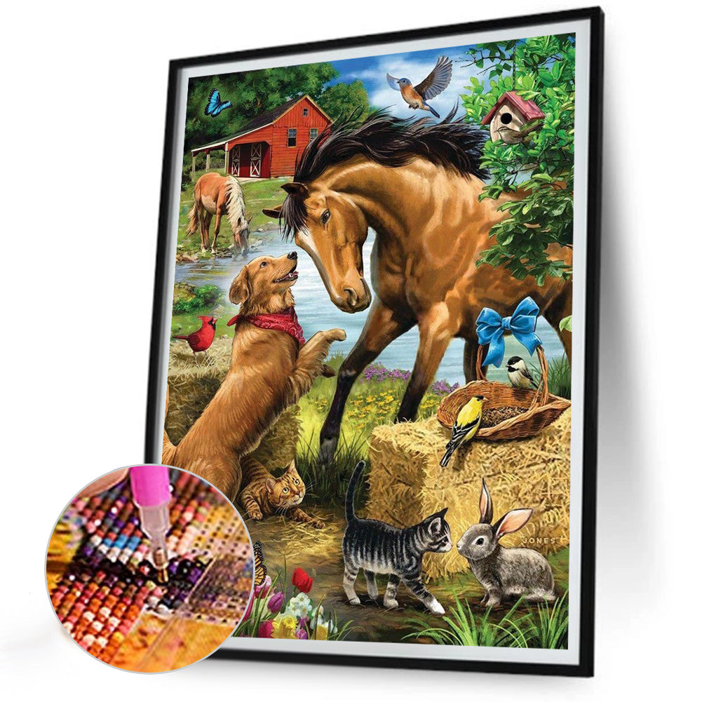 Horse - Full Round Drill Diamond Painting 30*40CM