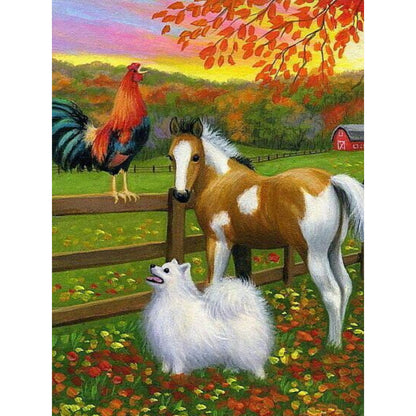 Horse - Full Round Drill Diamond Painting 30*40CM