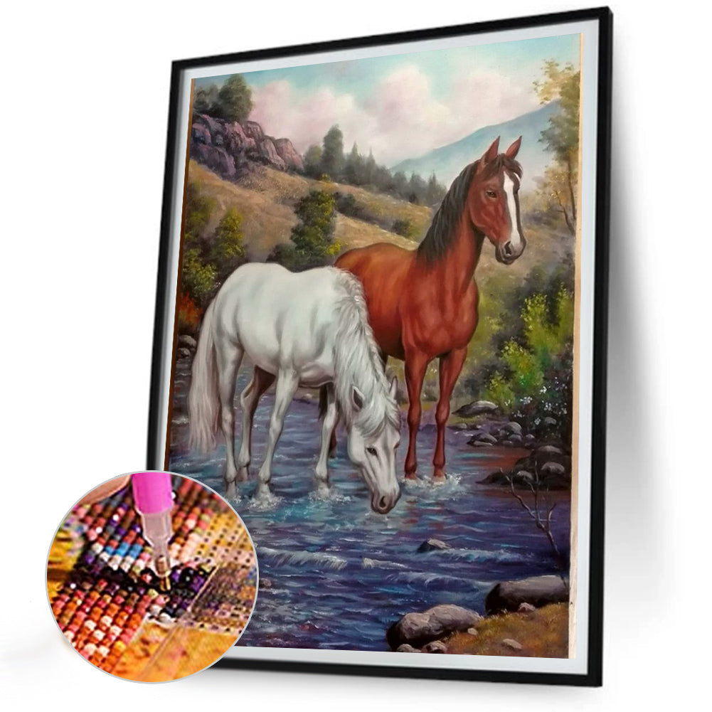 Horse - Full Round Drill Diamond Painting 30*40CM